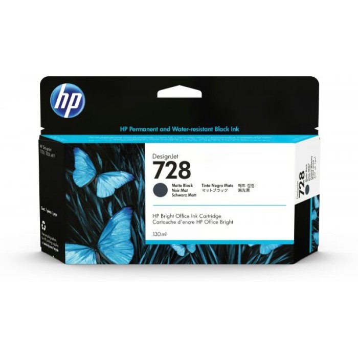 HP INC. 3WX25A HP 728 130-ML MATTE BLACK DESIGNJET INK CARTRIDGE