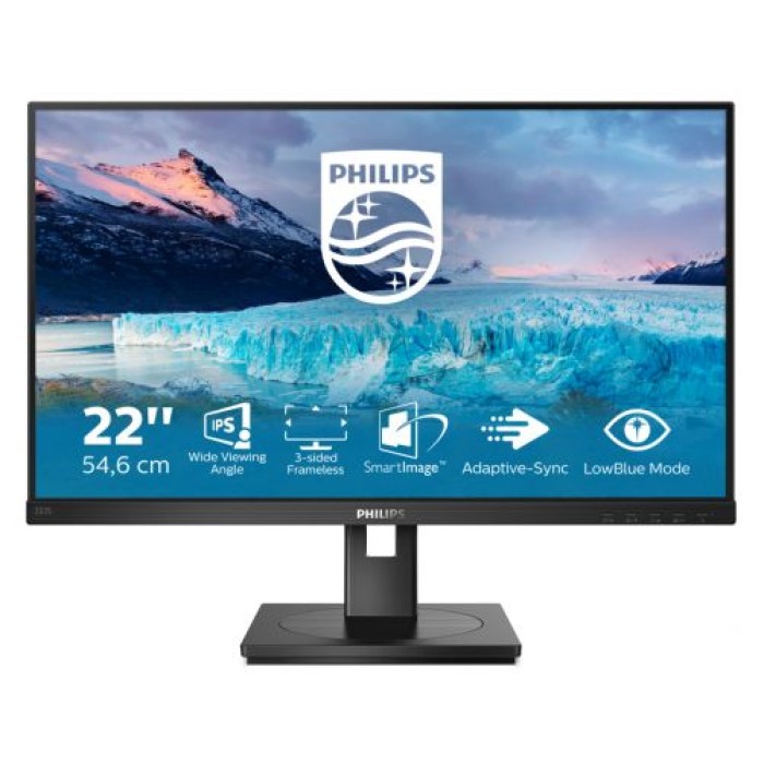 PHILIPS 222S1AE/00 21.5 IPS FHD COMPLETAMENTE ERGONOMICO 4MS 250CD/M2