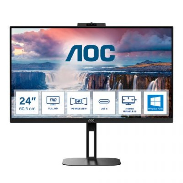 AOC 24V5CW/BK 23.8  16:9 1920X1080  4X USB 3.2 1X USB-C (DP ALT)