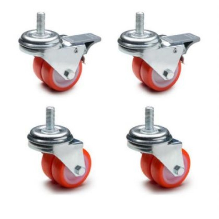 ITRACK 309280 Set 4 Ruote(2 con Freno 2 Senza) serie ITRack