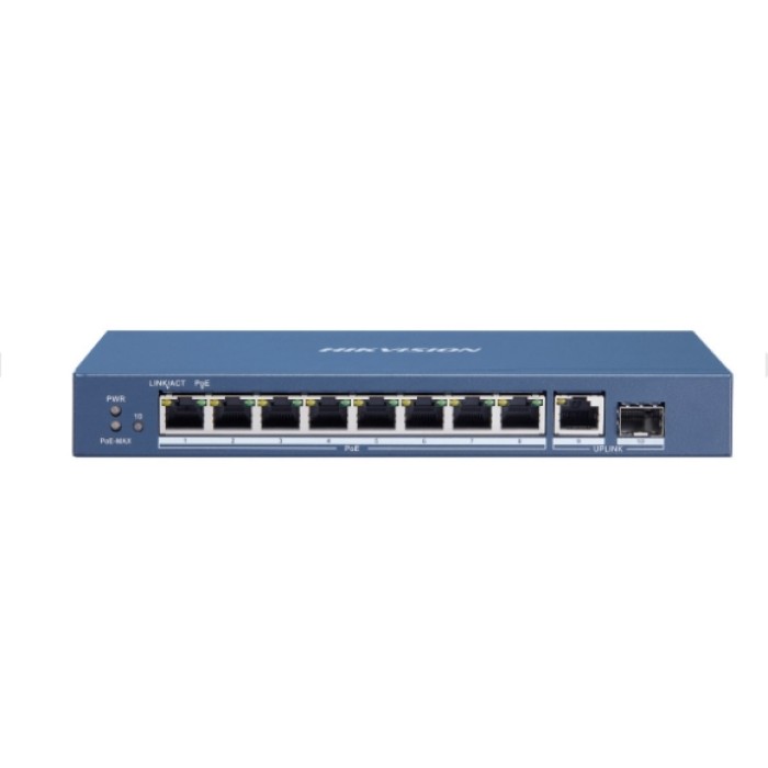HIKVISION DS-3E0510P-E/M SWITCH GIGABIT PORTE: 8 POE 10/100/1000