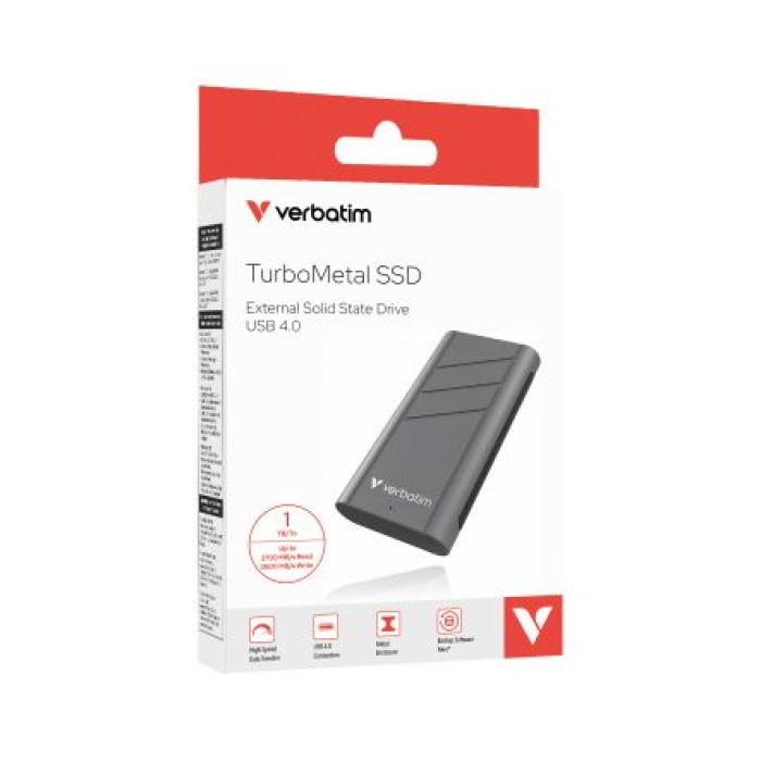 VERBATIM 32021 VERBATIM TURBOMETAL SSD USB 4.0 1TB 3700/3600 R/W