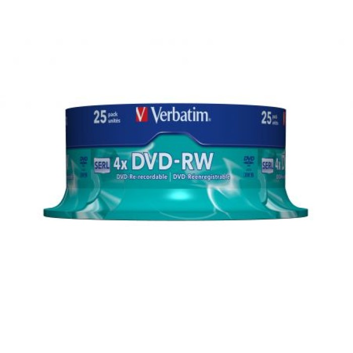 VERBATIM 43639 DVD-RW SERL 4.7GB 4X MATT SILVER SURFACE
