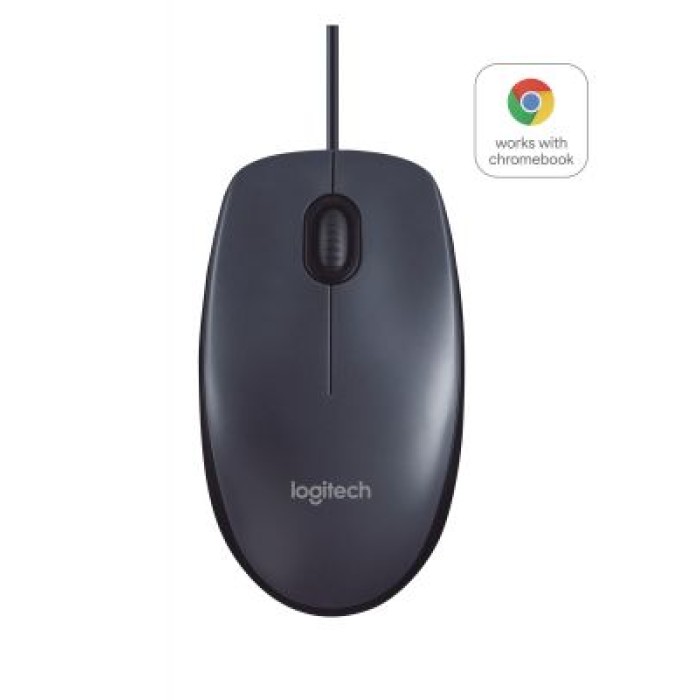LOGITECH 910-003357 B100 OPTICAL USB MOUSE FOR BUS - BLACK - BLK BOX