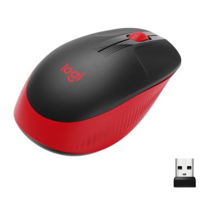 LOGITECH 910-005908 M190 FULL-SIZE WIRELESS MOUSE - RED - EMEA