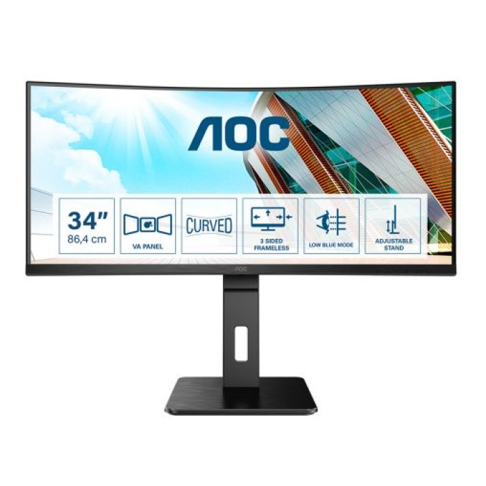 AOC CU34P2A 34  21:9 CURVO 3440X1440 100HZ HDIX2 DP