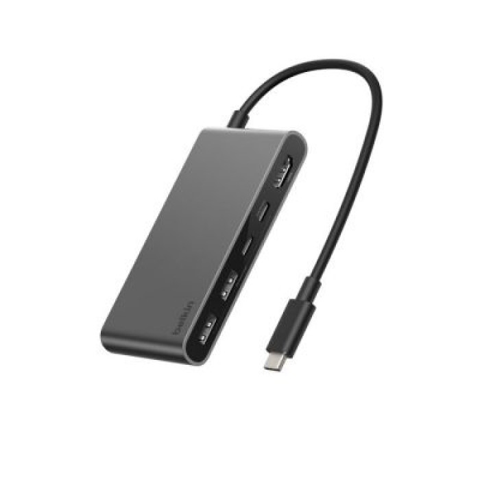 BELKIN AVC022HQSGY CONNECT 5-IN-1 USB-C HUB WITH DUAL USB-C PORTS
