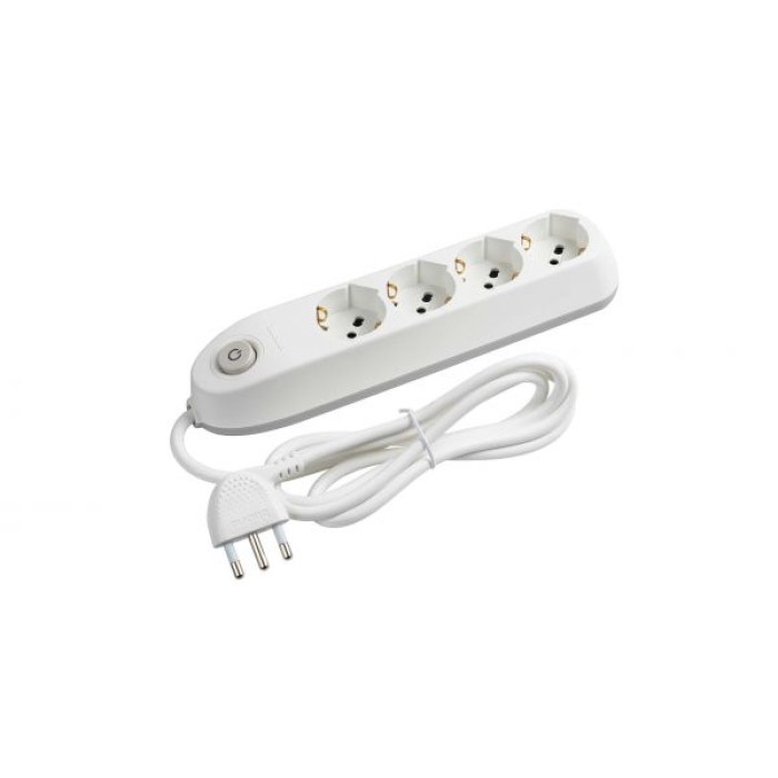 LEGRAND BT-3684DB MULTIPRESA 4 SCHUKO/BIPAS+INTER. BIANCO