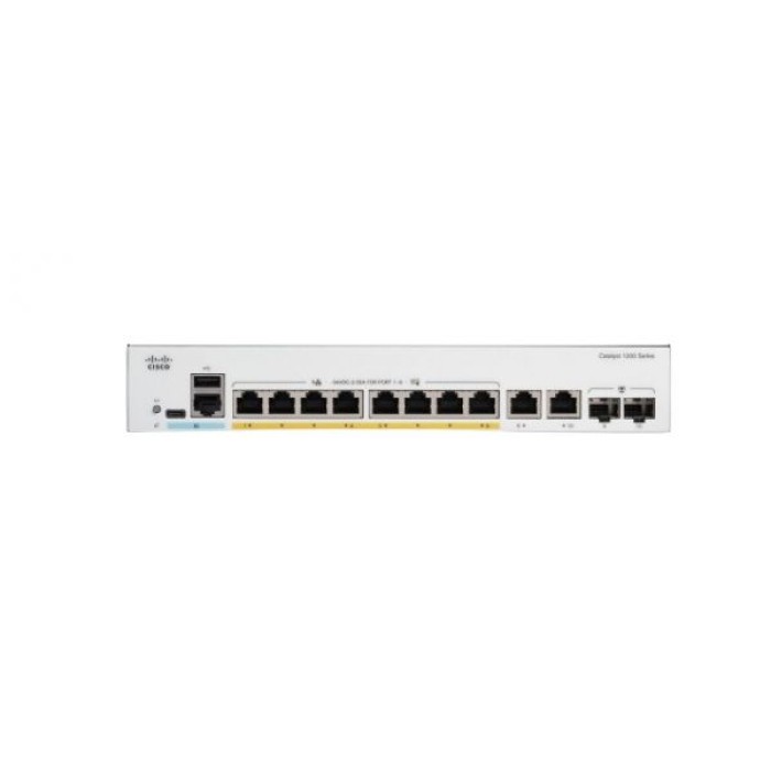 CISCO C1200-8T-E-2G CATALYST 1200 8-PORT GE. EXT PS. 2X1G COMBO