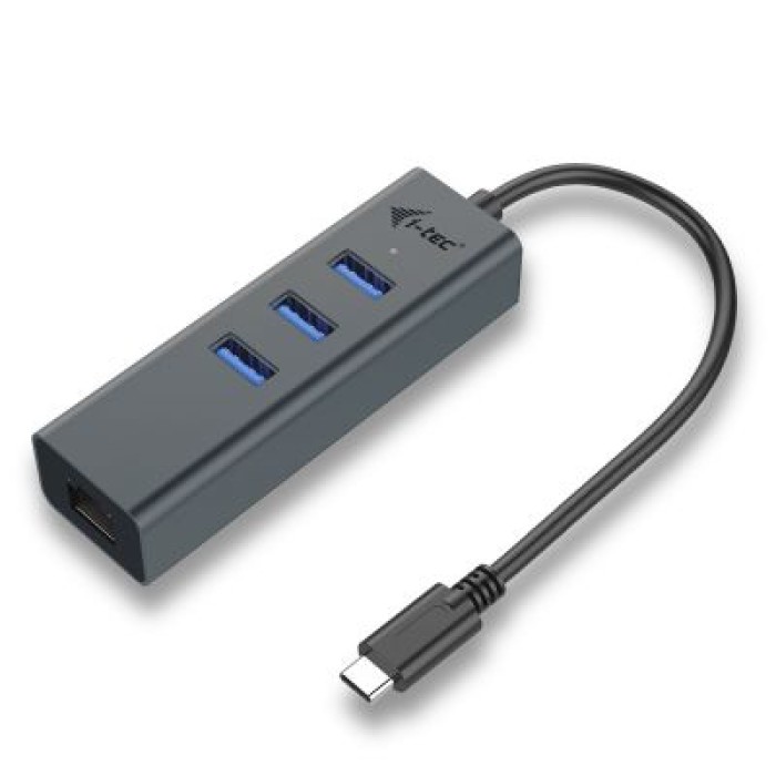 I-TEC C31METALG3HUB USB-C METAL HUB 3 PORT + GIGABIT ETHERNET