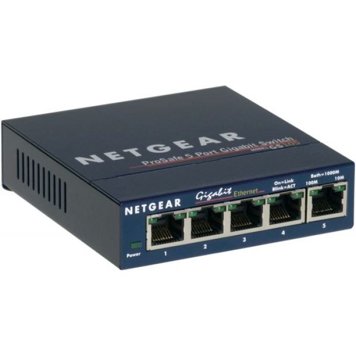 NETGEAR GS105GE 5PT COPPER GIGABIT SWITCH
