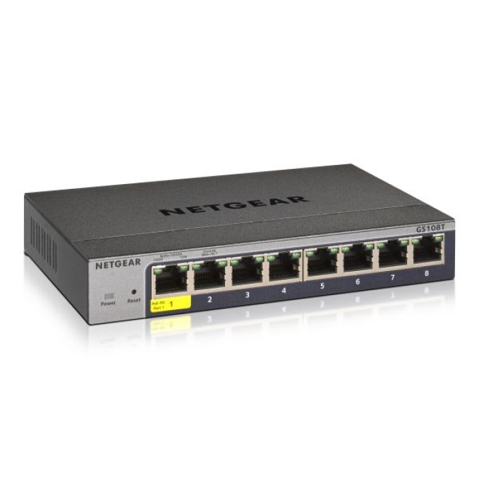 NETGEAR GS108T-300PES 8P GE SMART MANAGED PRO SWITCH