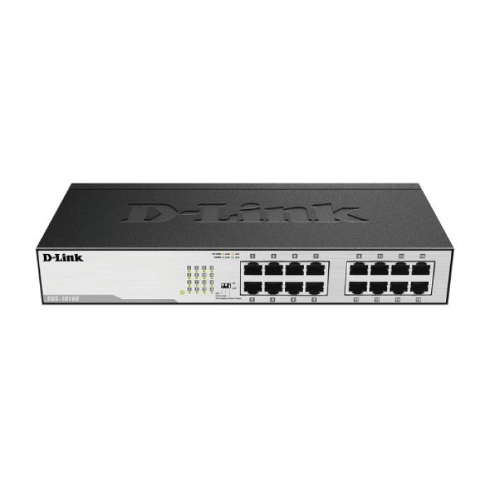 D-LINK DGS-1016D UNMANAGED GIGABIT SWITCH 16 PORTE 10 100 1000MBPS