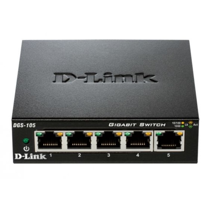 D-LINK DGS-105 SWITCH 5 PORTE GIGA 10 100 1000 M