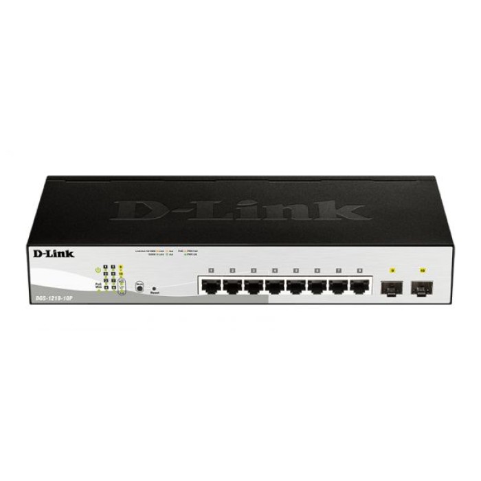 D-LINK DGS-1210-10P SWITCH 10P GIGABIT 8P POE  +2 MINIGBIC