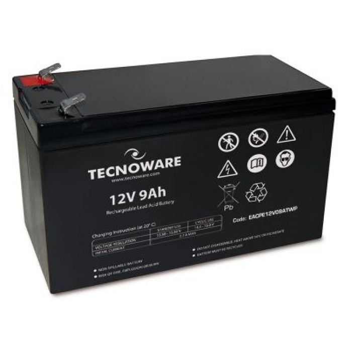 TECNOWARE EACPE12V09ATWP BATTERIA TECNOWARE 12VDC 9AH ERMETICA AL PIOMBO