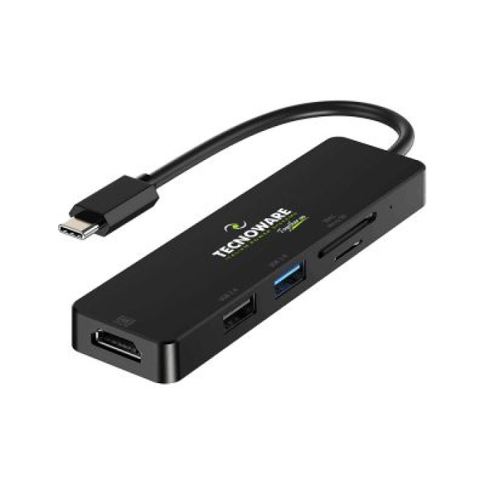 TECNOWARE FHUB17693 USB TYPE-C HUB 5 IN 1 ADAPTER