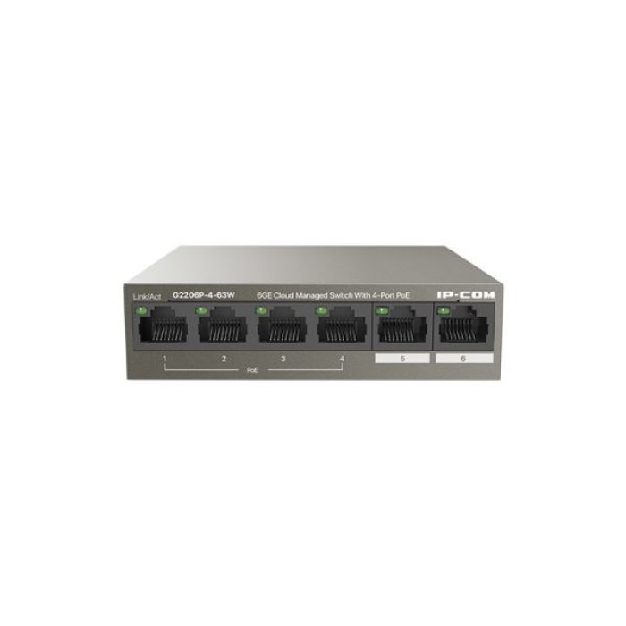 IP-COM G2206P-4-63W SWITCH POE MANAGED L2. 6 PORT. 4 POE