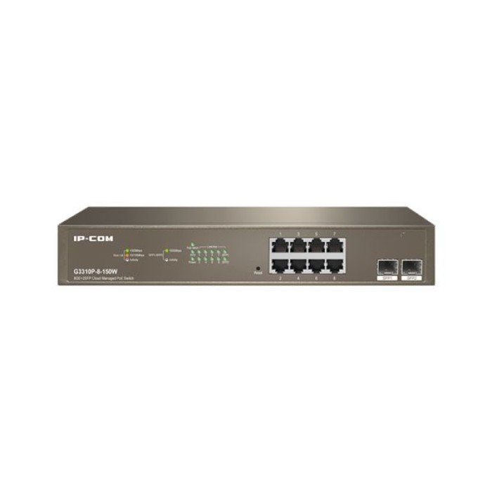IP-COM G3310P-8-150W SWITCH POE MANAGED L2 10 PORT. 8 POE. 2 PORT SFP