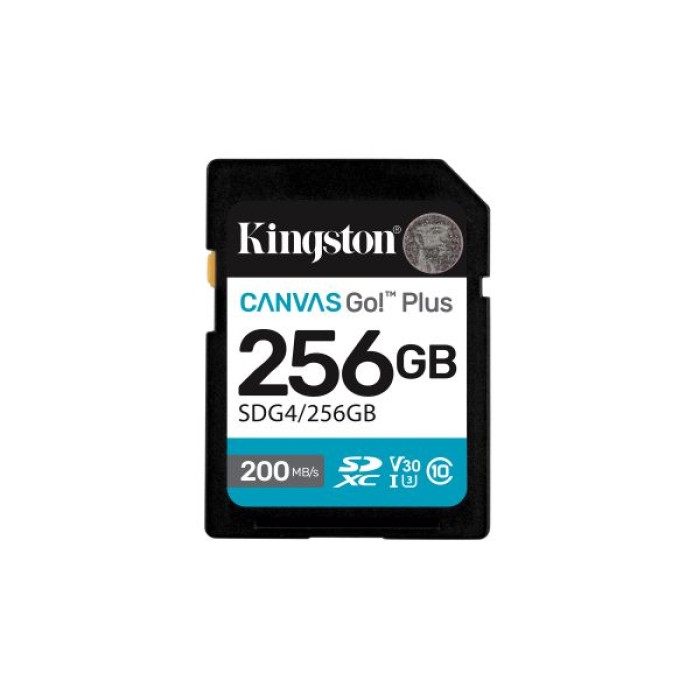 KINGSTON SDG4/256GB 256GB SDXC CANVASGOPLUS G4 200MB/S C10UHS-I U3 V30