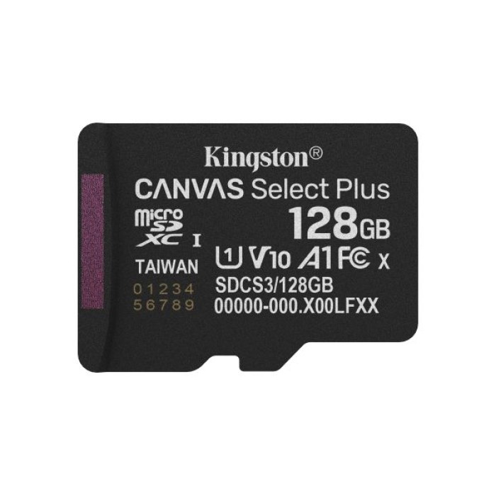 KINGSTON SDCS3/128GBSP 128GB MICROSDXC CANVAS SELECT PLUS 150MB/S A1