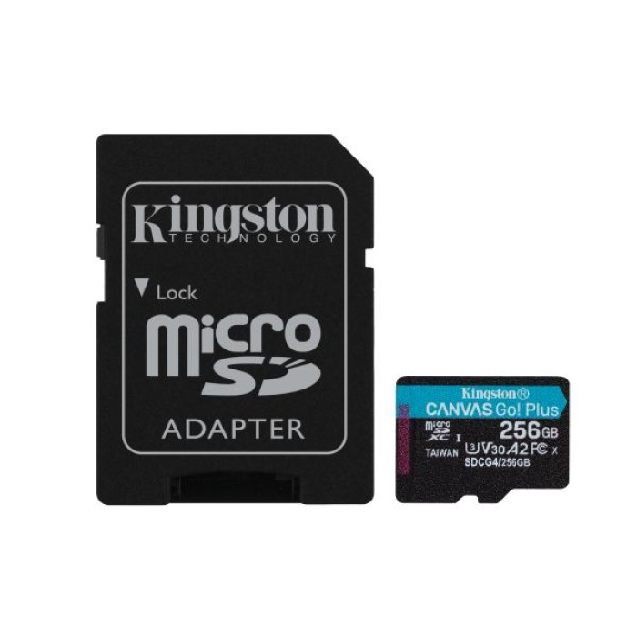 KINGSTON SDCG4/256GB 256GB MICROSDXC CANVASGOPLUS G4 200MB/S A2 U3 V30