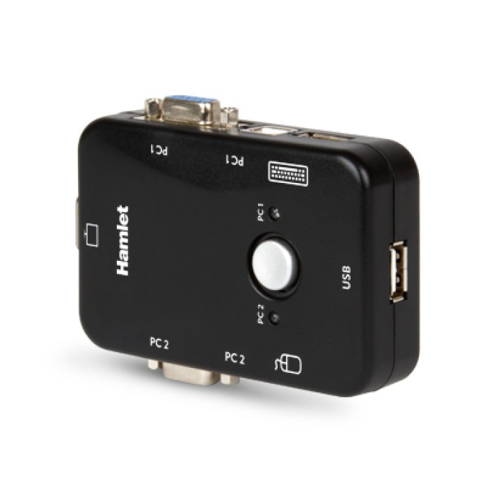 HAMLET HNKVM3U KVM SWITCH PER 2 PC + 3 USB+ VGA. **
