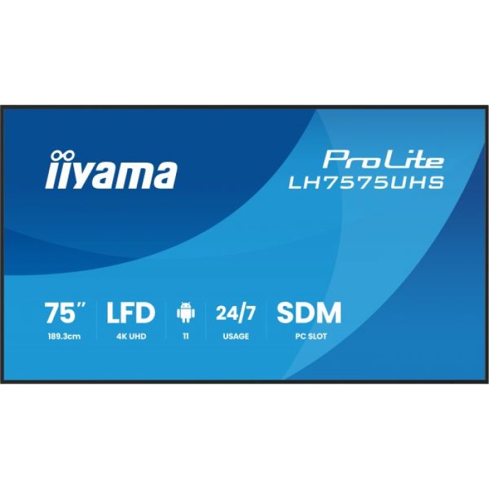 IIYAMA LH7575UHS-B2AG 75  LCD UHD. SDM-L