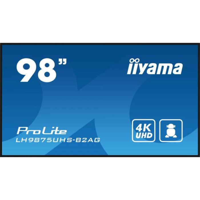 IIYAMA LH9875UHS-B2AG 98  3840x2160. UHD IPS panel DVI-I (VGA). HDMI 3x
