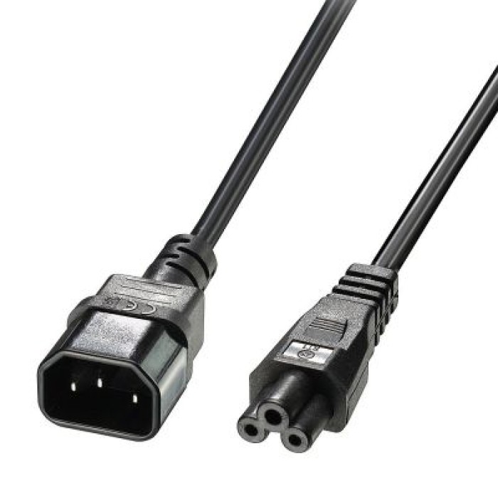 LINDY LINDY30341 IEC C14 TO C5 CLOVERLEAF EXTENSION CABLE. 2M