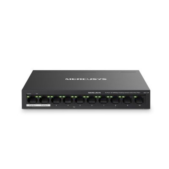 MERCUSYS MS110P 10-PORT 10/100 MBPS DESKTOP SWITCH 8-PORT POE+