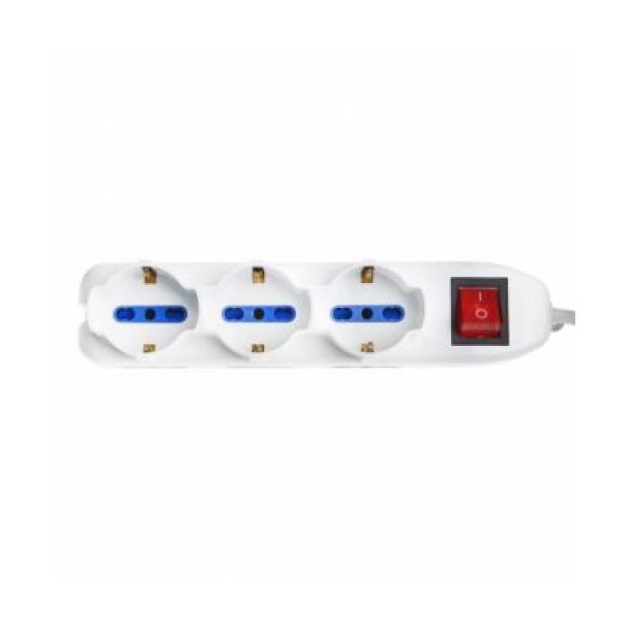 VULTECH MU-02 MULTIPRESA BIPASSO 9 POSTI + TASTO ON OFF 16A