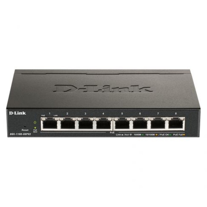 D-LINK DGS-1100-08PV2 8-PORT POE GIGABIT SMART MANAGED SWITCH