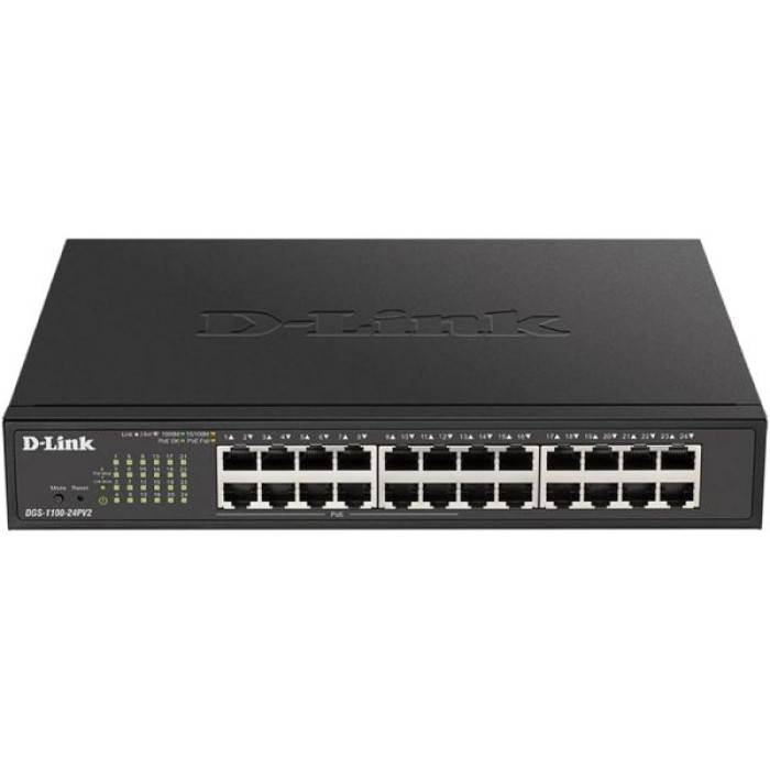 D-LINK DGS-1100-24PV2 24-PORT POE GIGABIT SMART MANAGED SWITCH