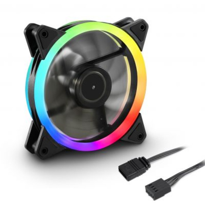 SHARKOON SHARK BLADES PWM RGB FAN ADDRESSABLE RGB RING FAN 120X120X25.PWM