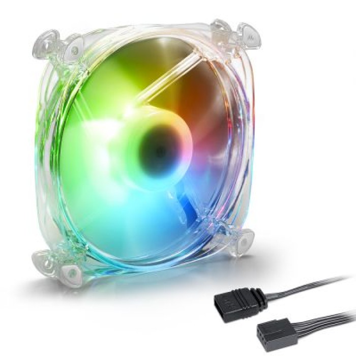 SHARKOON SHARK DISC PWM RGB FAN ADDRESSABLE RGB FAN 120X120X25.PWM
