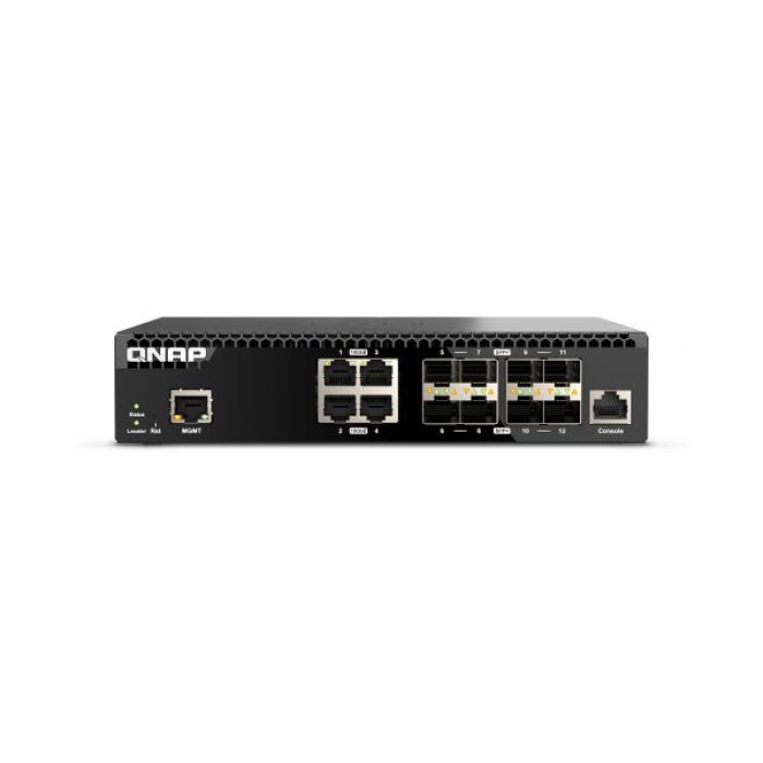 QNAP QSW-M3212R-8S4T 12 PORTS 10GBE. 8 PORTS SFP+. 4 PORTS 10GBE RJ45