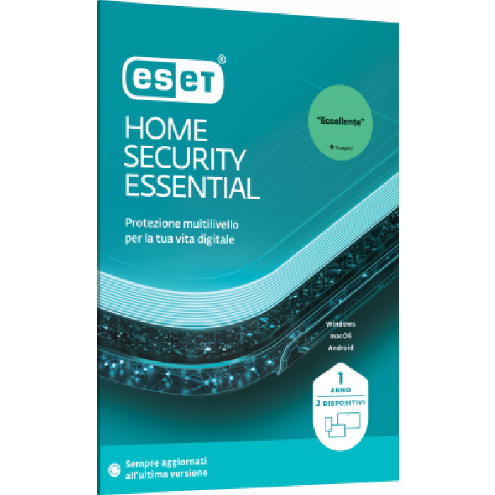 ES - ESET EHSE-N1-A2-BOX ESET HOME SECURITY ESSENTIAL 2 UTENTI 1YR NUOVO