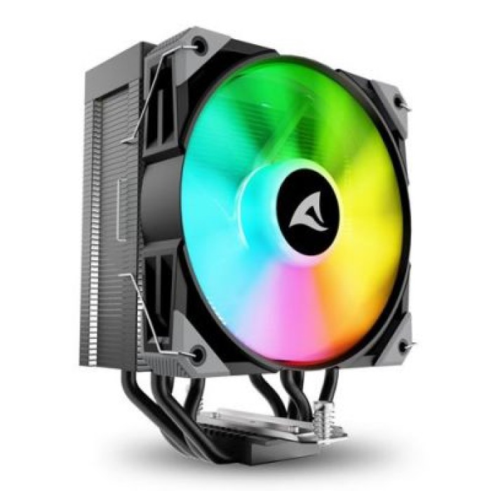 SHARKOON A40 RGB BLACK AIR COOLER 1X 120MM ARGB PWM FAN. DIRECT TOUCH. TDP 220W