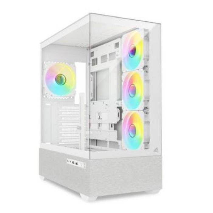 SHARKOON AK7 ARGB WHITE SHARKOON AK7 ARGB  (WHITE. TEMPERED GLASS X 2)