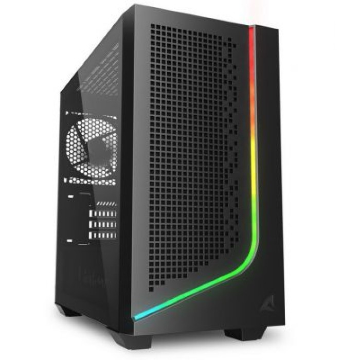 SHARKOON J1000 ARGB BLACK MICRO-ATX 2x U3. 1x U2. Tempered Glass ARGNB Contr