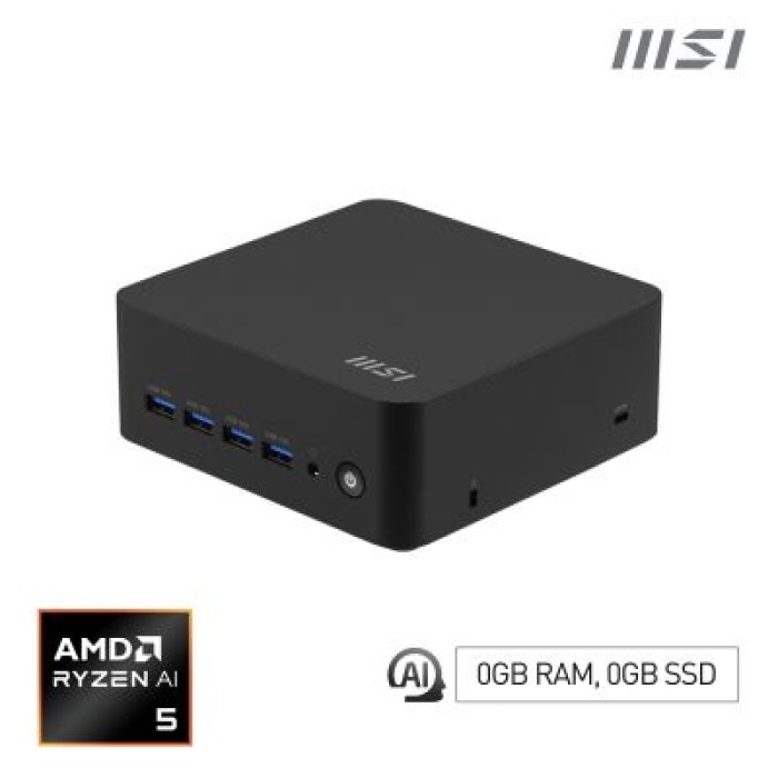 MSI CUBI Z AI 8M-008BEU AMD RYZEN 5 8645HS. 4.3GHZ. N/A-CORE