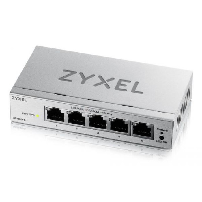 ZYXEL GS1200-5V3-EU0101F SWITCH SMART MANAGED. 5 PORTE