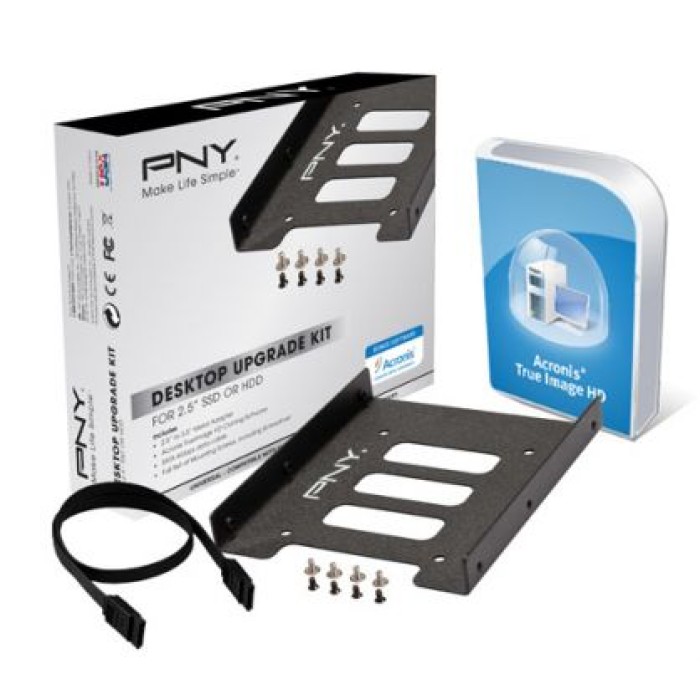 PNY TECHNOLOGIES EUROPE P-72002535-M-KIT ADATTATORE 2.5 A 3.5 + VITI + ACRONIS TRUEIMAGE HD