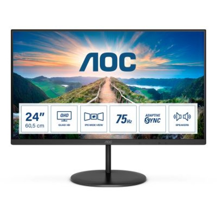 AOC Q24V4EA 23.8 16:9 2560X1440 75HZ IPS 250CD/M2 4MS HDMI/DP