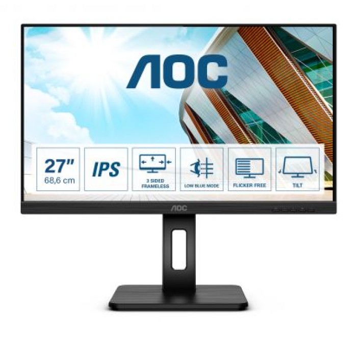 AOC Q27P2Q 27 16.9 2560X1440 75HZ IPS VGA HDMI DP MULTIMED