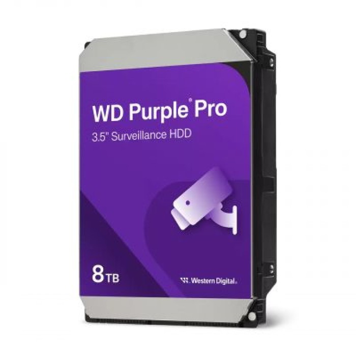 WESTERN DIGITAL WD8002PURP WD PURPLE PRO 8TB SATA3 3.5 VIDEOSOVERGLIANZA