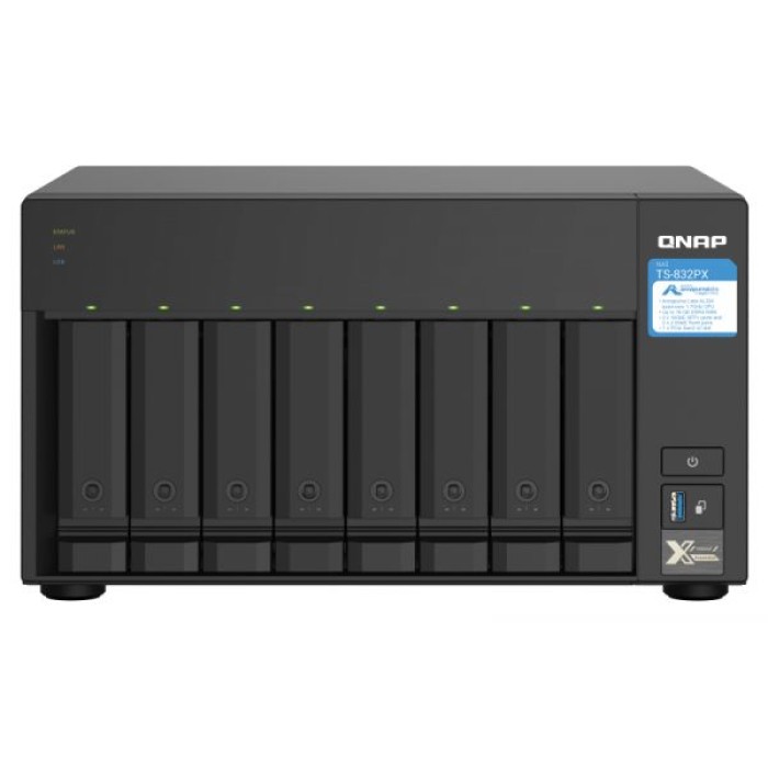 QNAP TS-832PX-4G QNAP NAS 8 BAIE AL-324 1.7GHZ QC 2.5  3.5 4GB DDR4