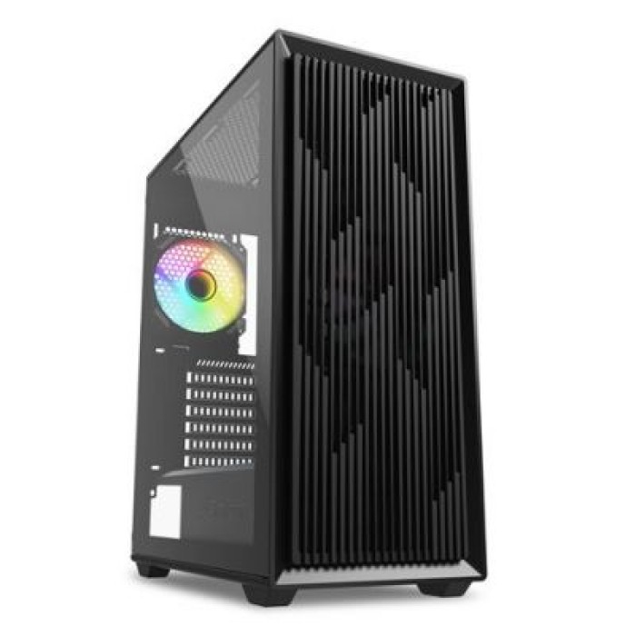 SHARKOON VK2 RGB BLACK CASE ATX  2X U3. TG. 3X 120. 1X 120 ARGB FAN